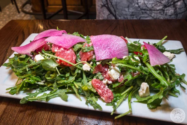 Watermelon salad at Juniper Bar in NYC, NY