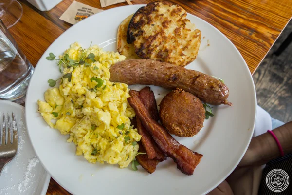 Breakfast platter at The Vanderbilt in Brooklyn
