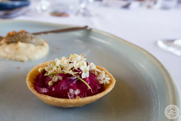 Beet tart at La Corne D'Or in Corenc, France