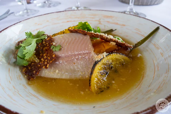 Organic trout at La Corne D'Or in Corenc, France