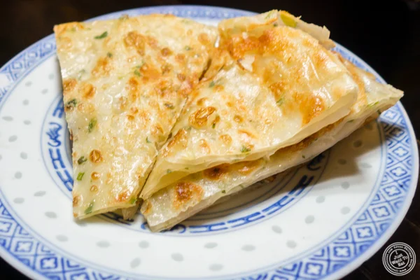 Scallion pancakes at Cafe China in NYC, NY