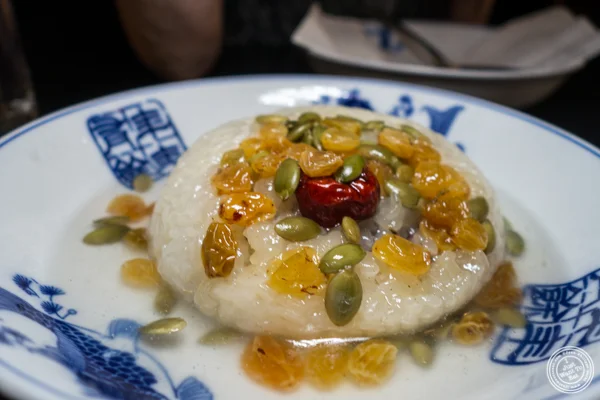 Eight jewel rice at Cafe China in NYC, NY