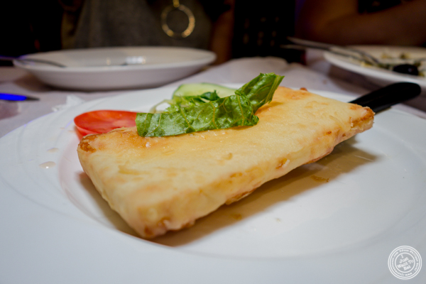 Saganaki at Stamatis in Astoria, Queens