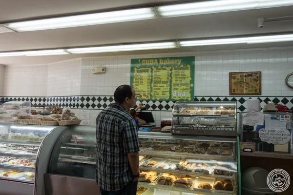 Counter at Cuba Bakery in Union City, NJ