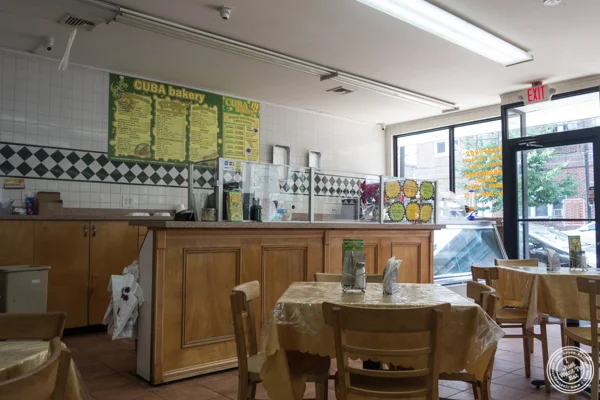 Dining room at Cuba Bakery in Union City, NJ