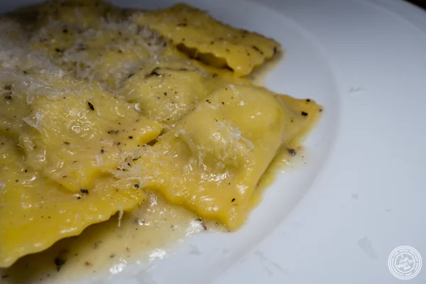 Agnolotti cacio e pepe at La Sirena in NYC, NY