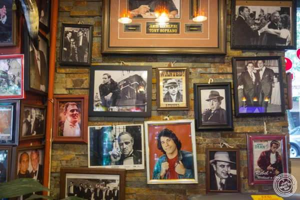 Decor at Luca Brasi's in Hoboken, NJ