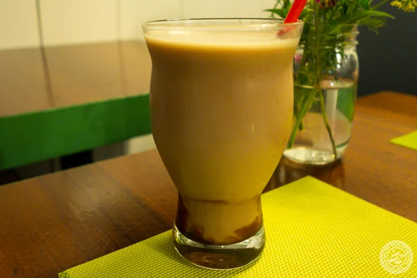 Chocolate egg cream at Chat'n Chew in NYC, NY