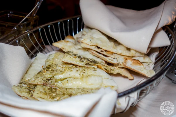 Naan bread at Junoon in NYC, NY