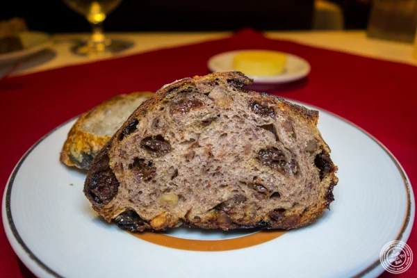 Walnut bread at Café Boulud in NYC, NY
