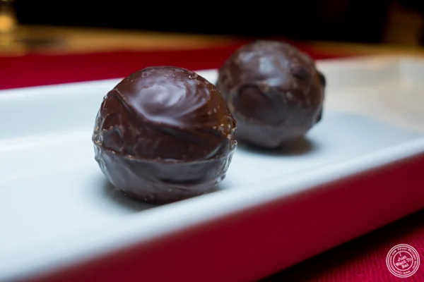 Raspberry chocolate at Café Boulud in NYC, NY