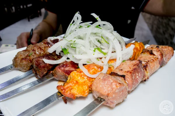 Shish kebab at U Yuri Fergana in Rego Park, Queens