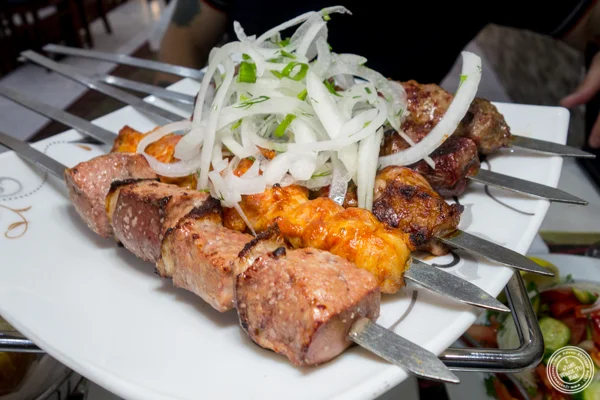 Shish kebab at U Yuri Fergana in Rego Park, Queens