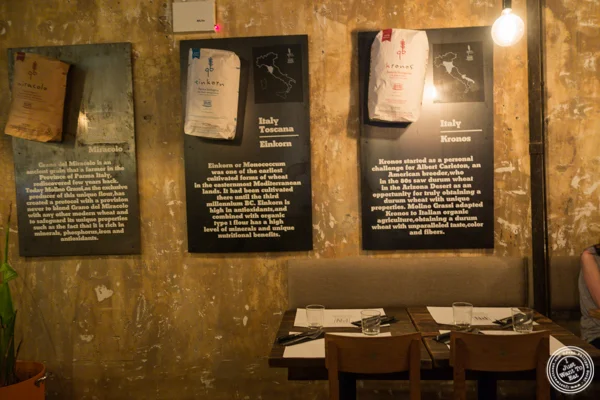 Dining room at PN Wood Fired Pizza in NYC, NY