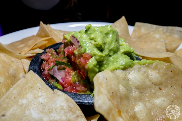 Guacamole and chips at Sexy Tacos Dirty Cash in Harlem