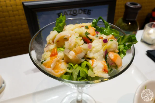 Shrimp ceviche made with Bazodee Hot Hot Soca sauce