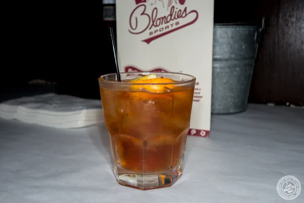 Old fashioned at Blondie Sports on the Upper West Side