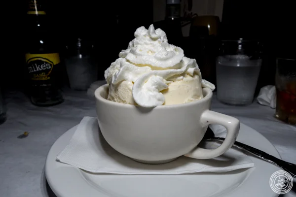 Vanilla ice cream at Blondie Sports on the Upper West Side