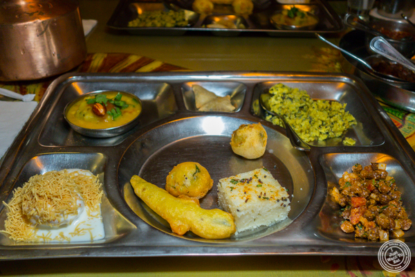 Appetizer thali at Vatan in Murray Hill