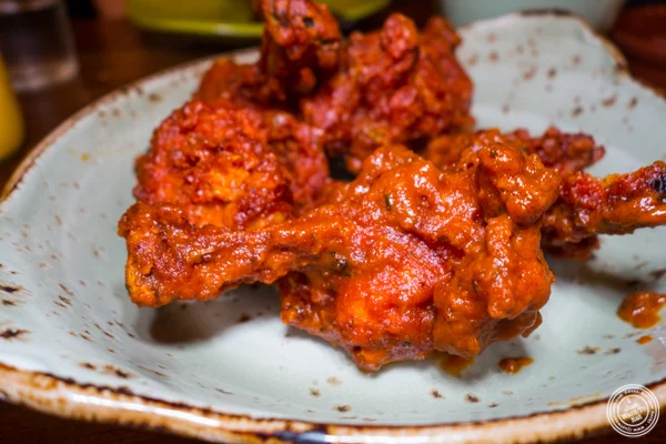 Butter chicken lollipops wings at Soul Curry in Hoboken, NJ