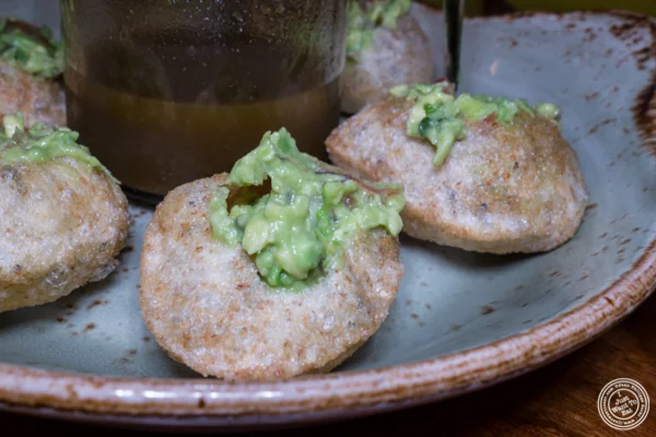 Pani puri at Soul Curry in Hoboken, NJ