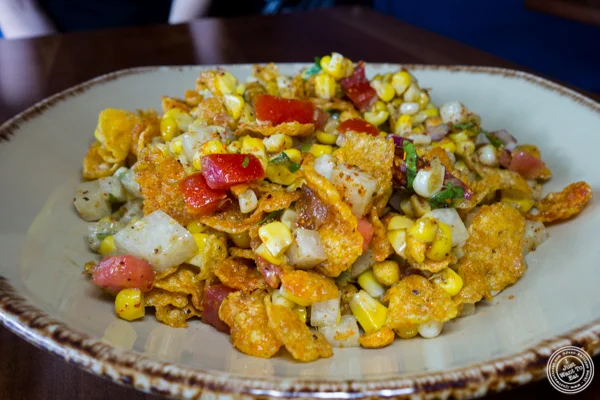 Corn bhel at Soul Curry in Hoboken, NJ