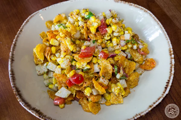 Corn bhel at Soul Curry in Hoboken, NJ