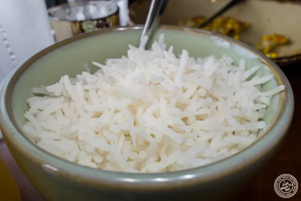 Basmati rice at Soul Curry in Hoboken, NJ