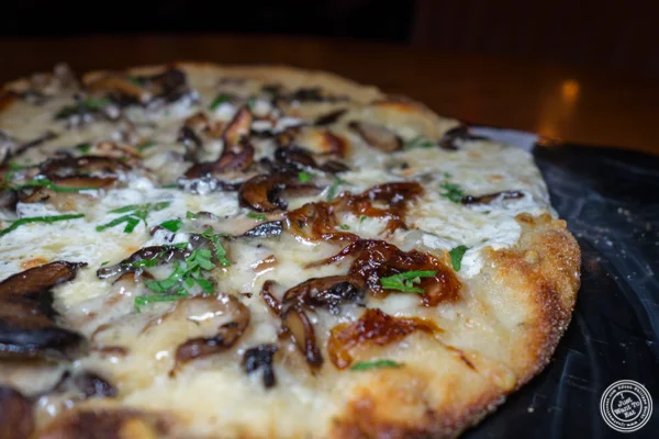 Wild mushrooms pizza at Vandal in the Lower East Side