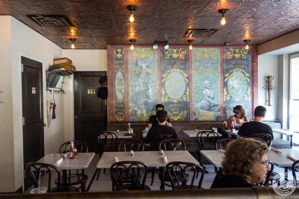 Dining room at La Bergamote in Chelsea
