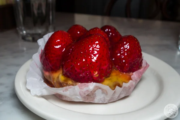 Strawberry tart at La Bergamote in Chelsea