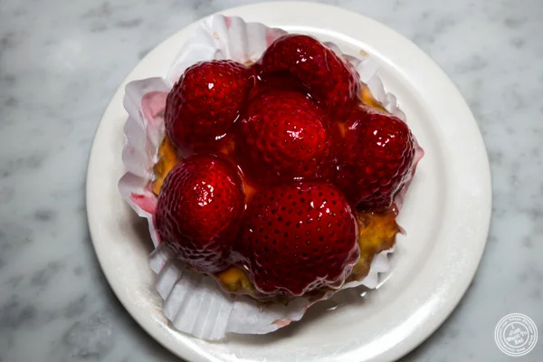Strawberry tart at La Bergamote in Chelsea