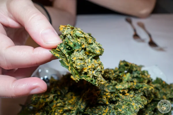 Kale chips at Elizabeth's Gone Raw in Washington DC