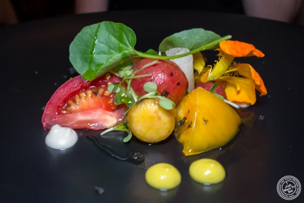 Tomato salad at Elizabeth's Gone Raw in Washington DC