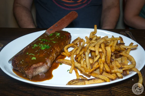 Steak frites at Le Privé in NYC, NY