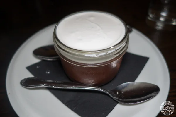 Chocolate mousse at Le Privé in NYC, NY