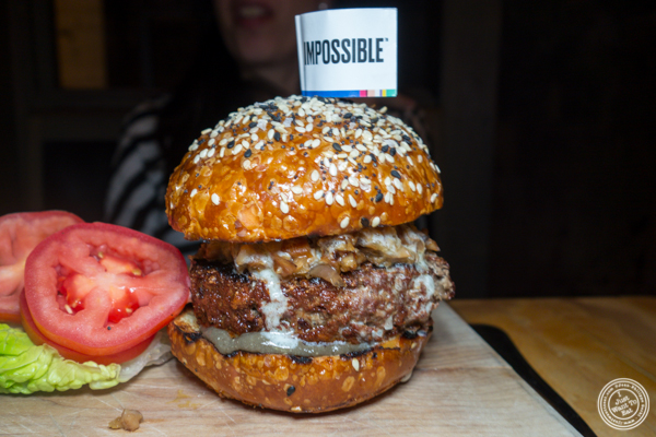 Impossible burger at Saxon+Parole in NYC, NY