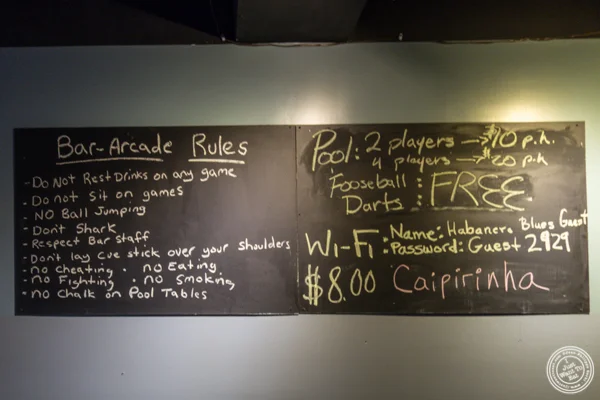 Rules at American Hall Beer and Arcade in NYC, NY
