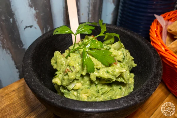 Guacamole at American Hall Beer and Arcade in NYC, NY