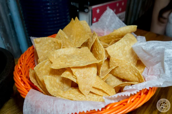 Tortilla chips at American Hall Beer and Arcade in NYC, NY