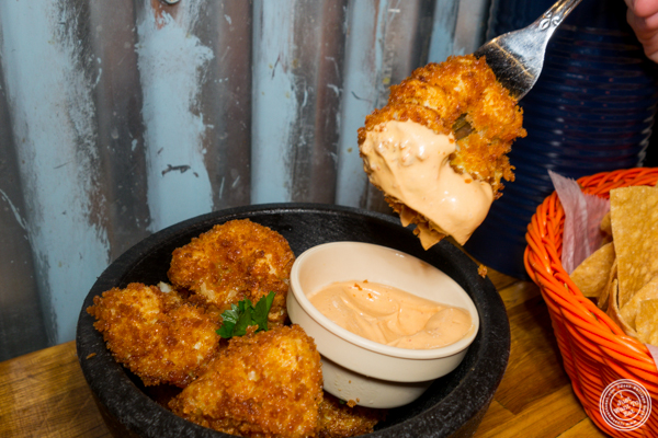 Fried cauliflower at American Hall Beer and Arcade in NYC, NY