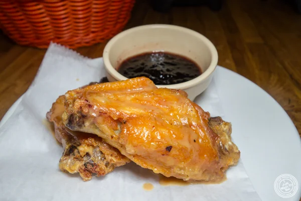 Peanut butter and jelly wings at American Hall Beer and Arcade in NYC, NY