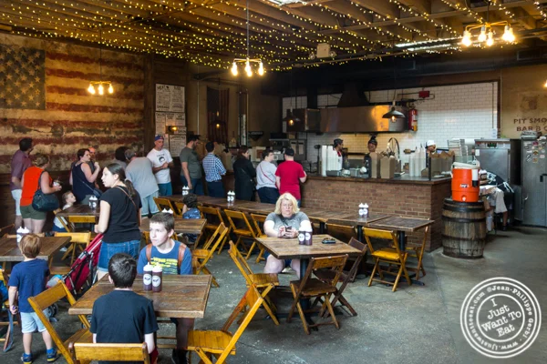 Dining room at Hometown Bar-B-Que in Brooklyn