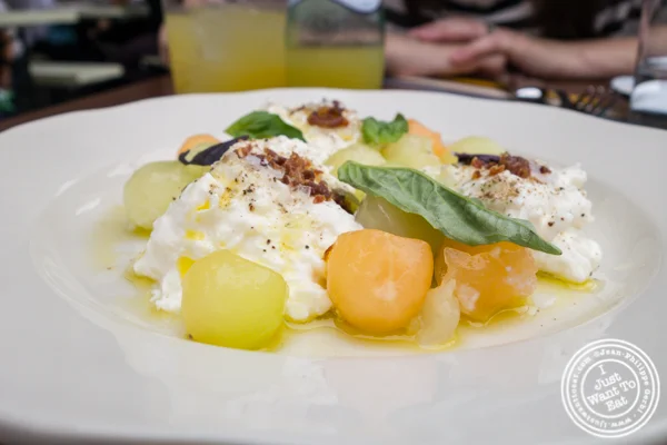 Summer melon salad at Bocce in Union Square Park
