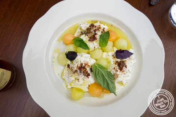 Summer melon salad at Bocce in Union Square Park