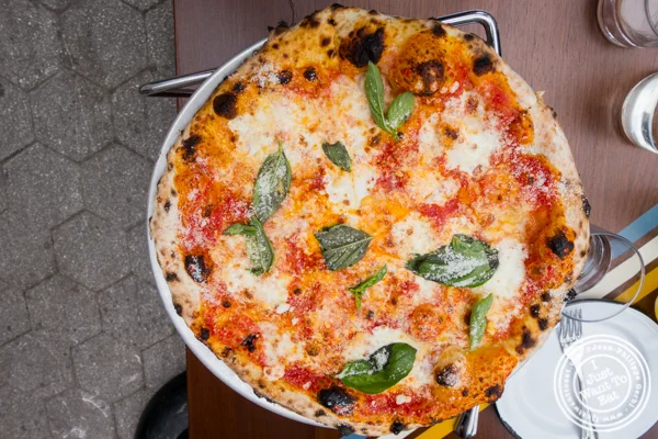 Cheese pizza at Bocce in Union Square Park