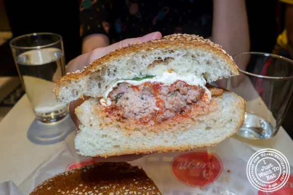 Meatball hero at Parm in NYC, NY