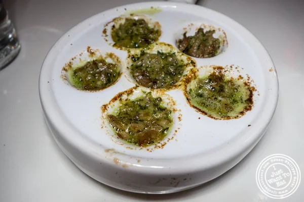 Escargots at Delice & Sarrasin in the West Village