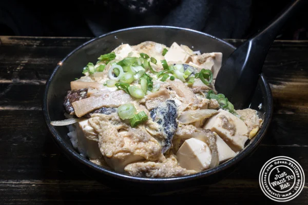 Veggie donburi at Tamashii Ramen in LIC