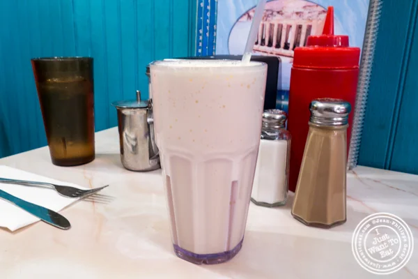 Vanilla milkshake at Spa Diner in Hoboken, NJ